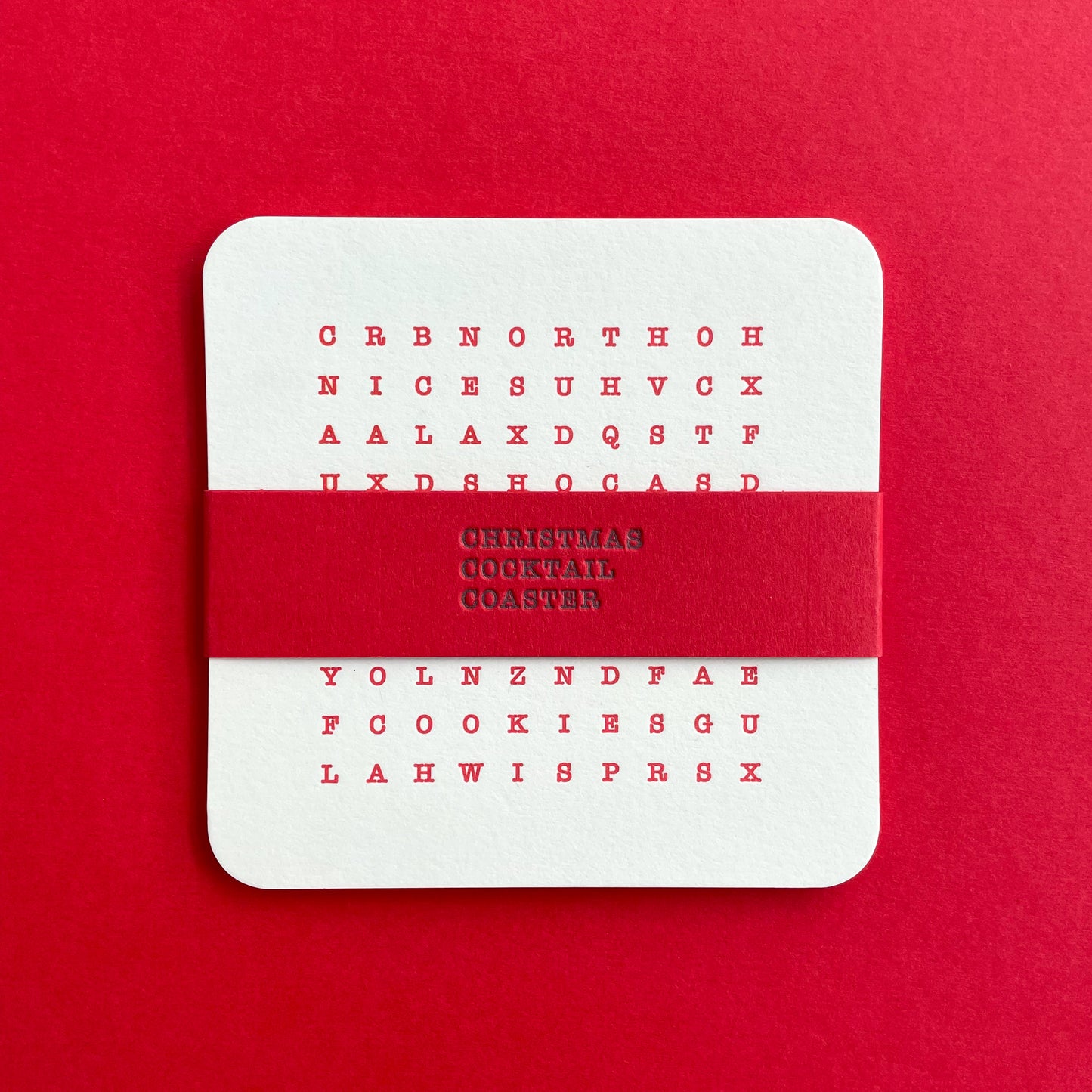 Christmas Crossword Coaster