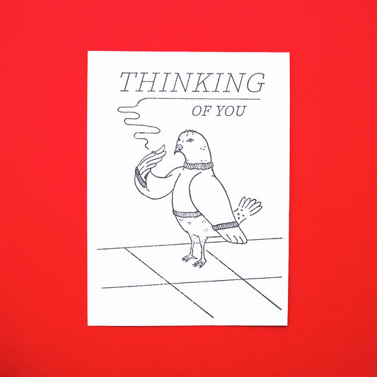 Smoking Pigeon Card