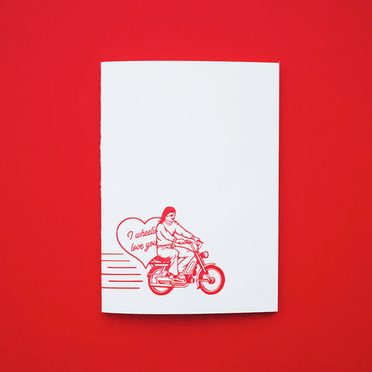 Wheelie Valentine Card
